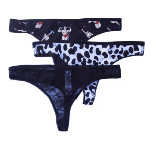 Kit 3 Perizoma Moschino ZUA2301 Nero Fantasia Taglia 2