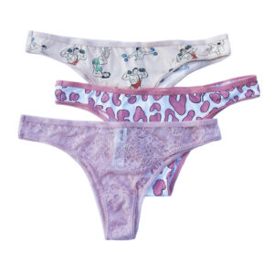 Kit 3 Slip Brasiliana Moschino ZUA2302 Rosa Fantasia