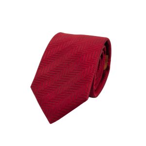 Missoni Cravatta seta tono su tono zig zag Rosso