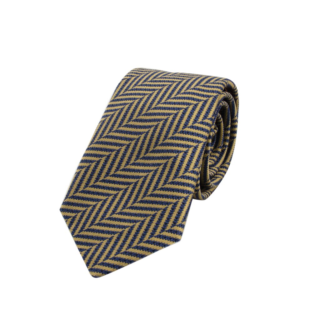 Missoni Cravatta seta motivo jacquard Senape