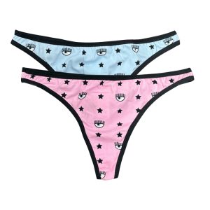 Perizoma Bi Pack Chiara Ferragni CFA4729 Azzurro/Rosa