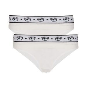 Slip Brasiliano Bi Pack Chiara Ferragni CFV4704 Bianco Taglia 3