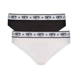 Slip Brasiliano Bi Pack Chiara Ferragni CFV4704 Nero/Bianco Taglia 3
