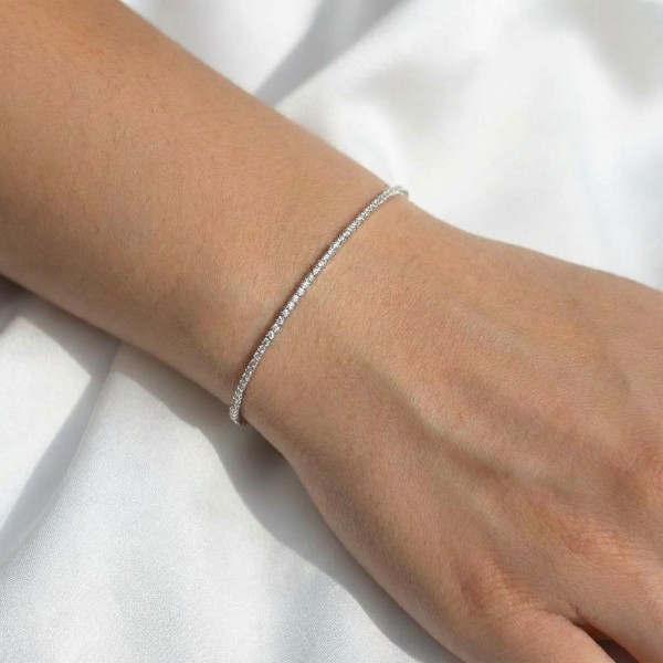 Dédié 2 Bracciali Saldati Tennis Argento