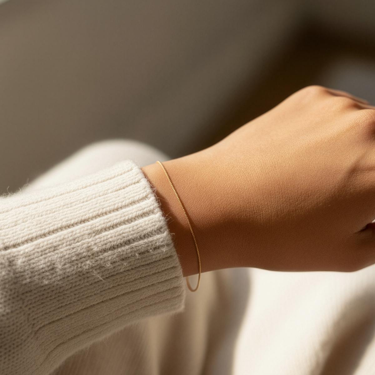 Dédié 2 Bracciali Saldati Veneziana Oro 18kt Spessore Touch
